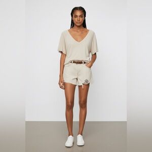NWT-Free People - Ivory Denim Shorts